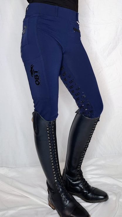 Opulent Navy Performance Riding Tights