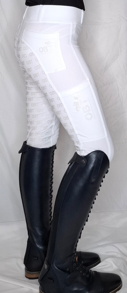 White Summer Edition Riding Tights