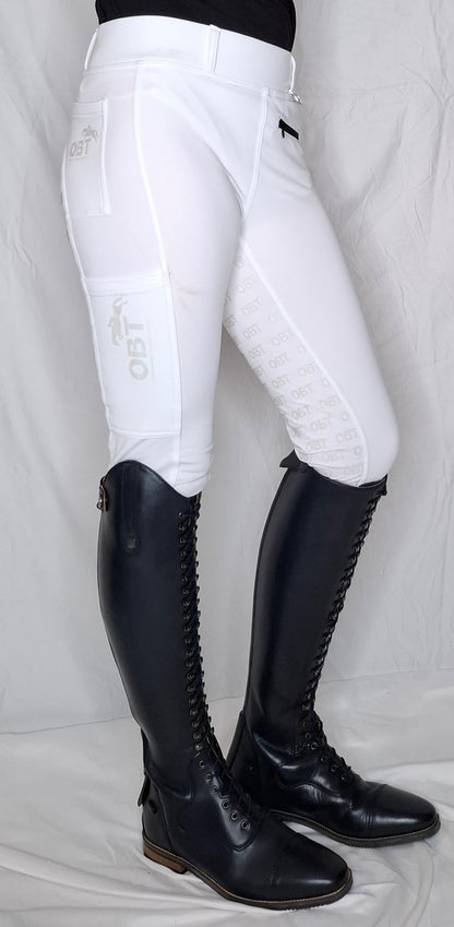 White Summer Edition Riding Tights